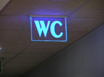 Orientační Led svítící WC cedulka